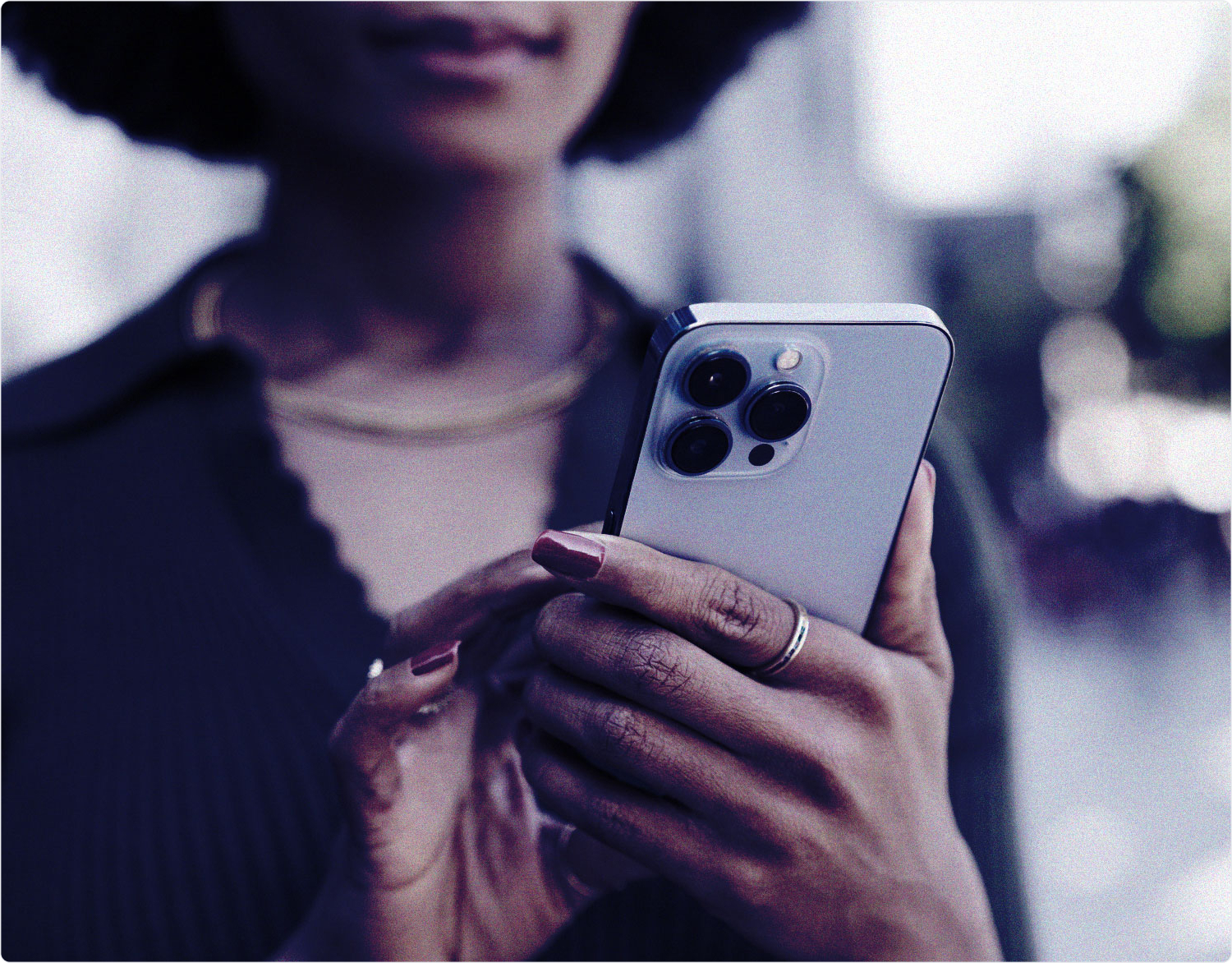 Lady browsing on her phone